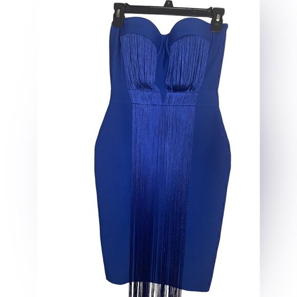 NWT Women’s Formal/ Party/ Bodycon/Strapless Blue Dress - Picture 8 of 16